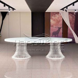 White restaurant tables