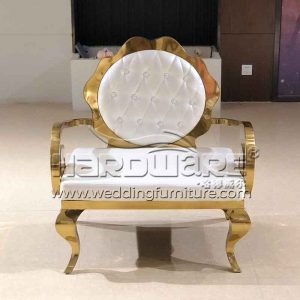 White sofa throne chair