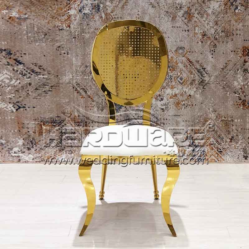 Titanium Golden Stainless Steel Chair