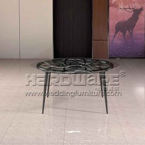 Black round coffee table