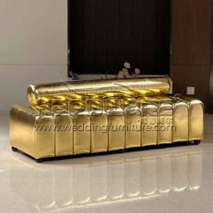 Gold leather wedding sofa