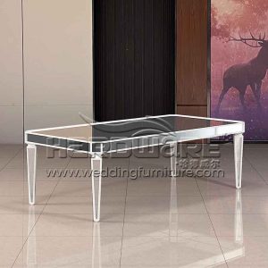 White edge restaurant table