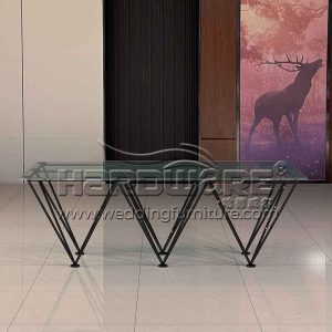 Glass banquet table