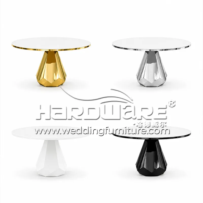 Circular dining table