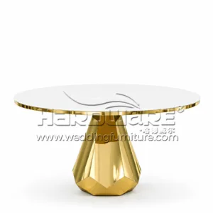 Circular dining table