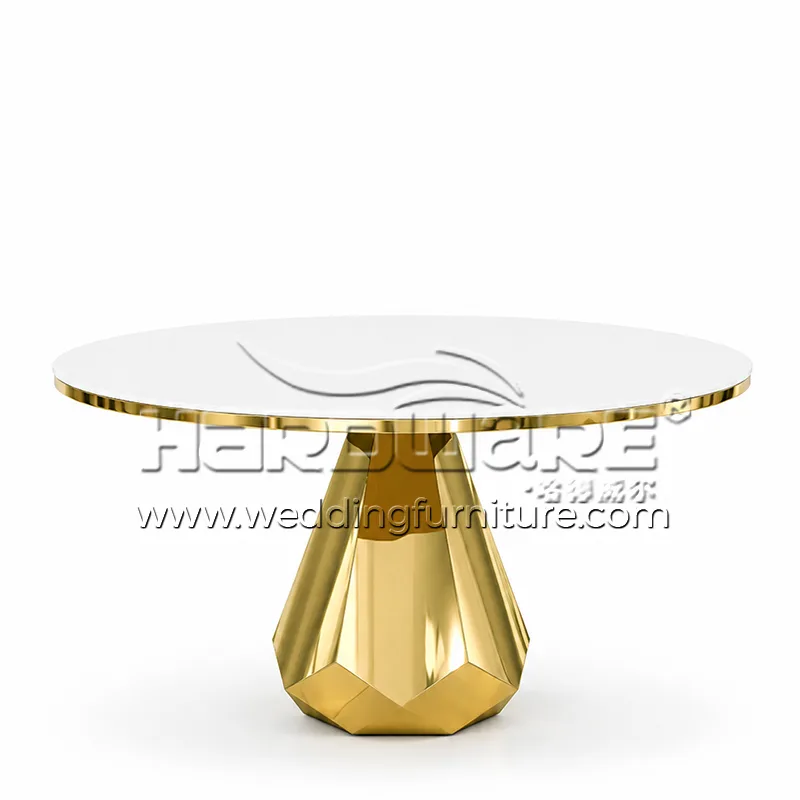 Circular dining table