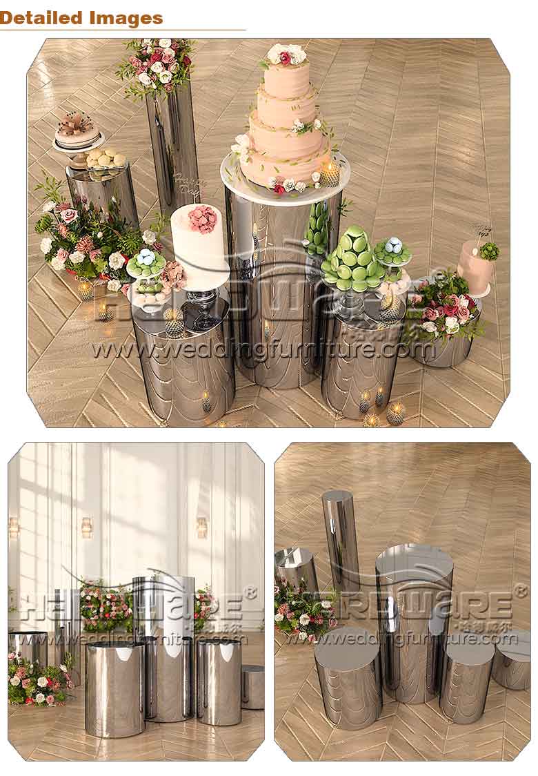 Floral columns pedestals