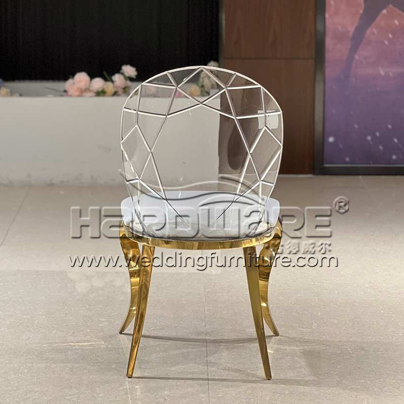 Acrylic Chair Gold Legs