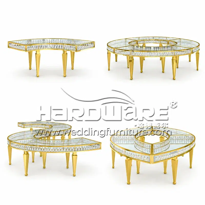 S Shaped Wedding Table
