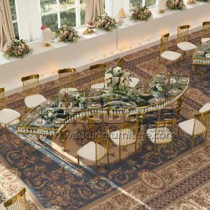 S Shaped Wedding Table