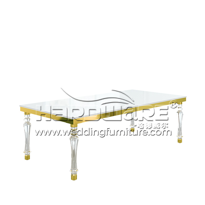 Restaurant Supply Tables With Clear Acrylic Legs