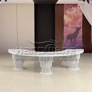 White Half Moon Table