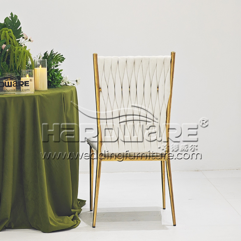Banquet Chair for Sale Rope Woven Velvet Back