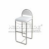 Rose Gold Bar Stool Leather Back and Cushion - Image 5