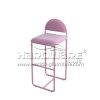 Rose Gold Bar Stool Leather Back and Cushion - Image 8