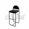 Rose Gold Bar Stool Leather Back and Cushion - Image 6
