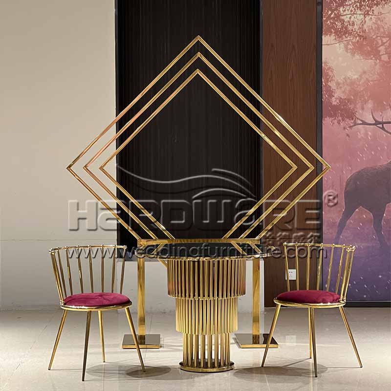Wedding Backdrop Stand Gold