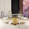 Glass Top Dining Table Set