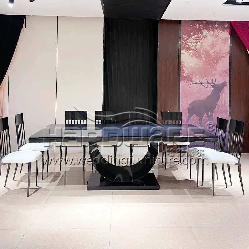 Modern Black Dining Table