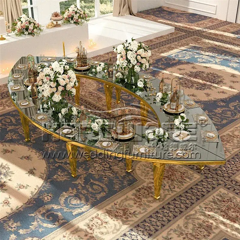 Gold Stainless Steel Event Table