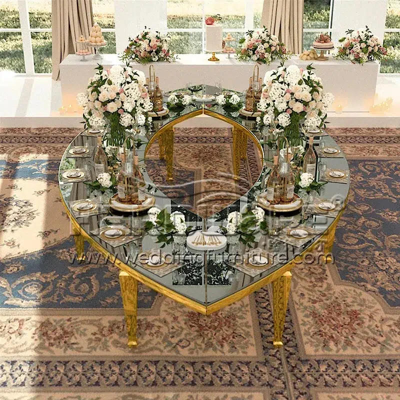 Gold Stainless Steel Event Table