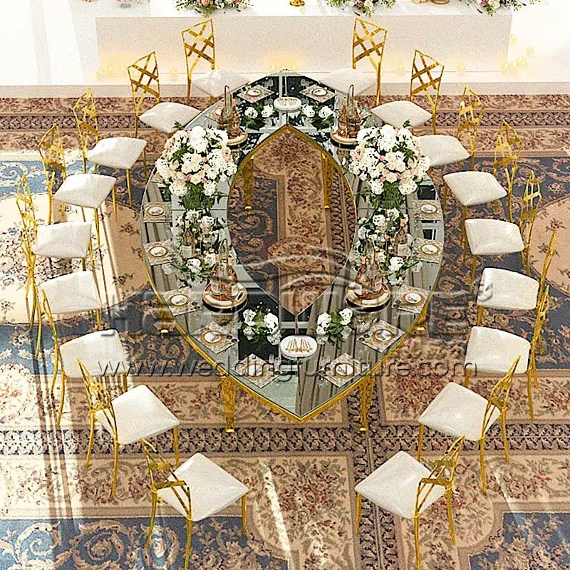 Gold Stainless Steel Event Table