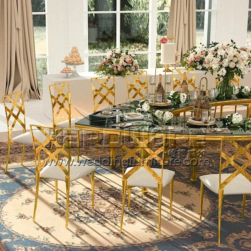 Gold Stainless Steel Event Table