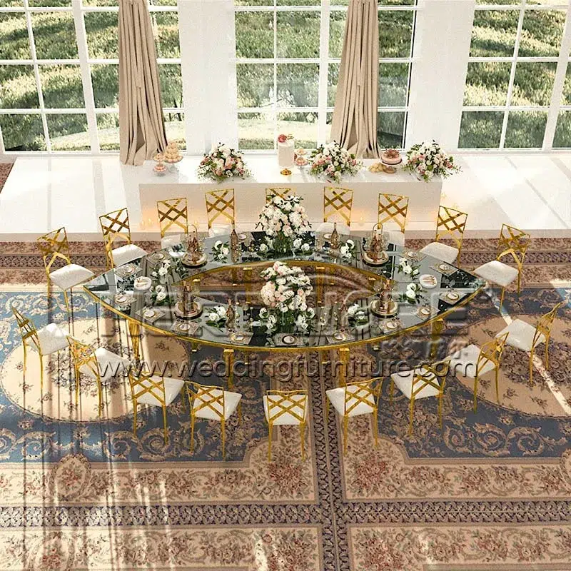 Gold Stainless Steel Event Table