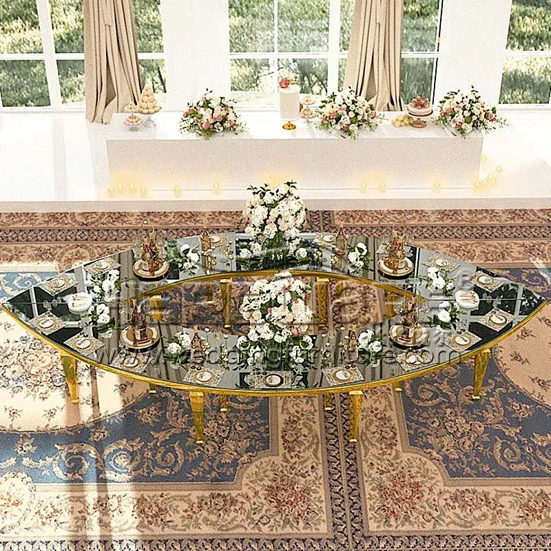 Gold Stainless Steel Event Table
