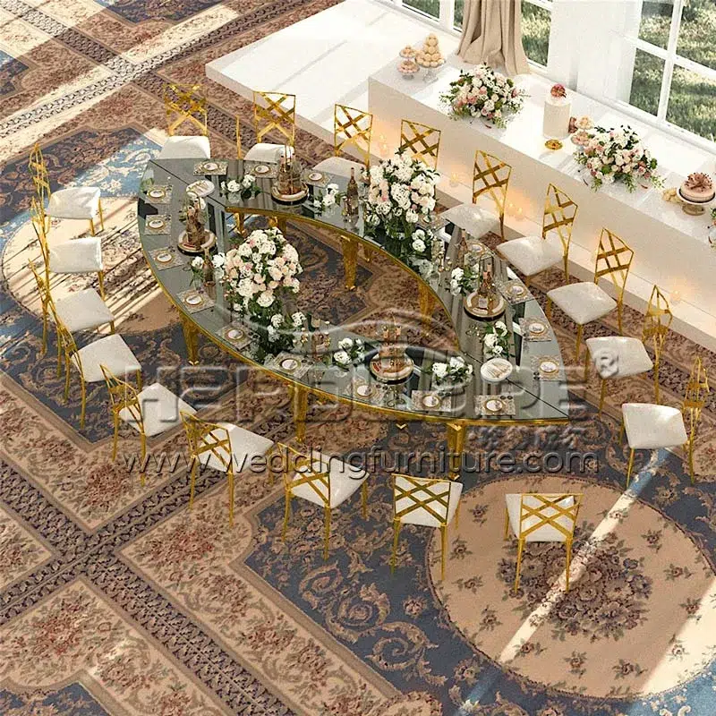 Gold Stainless Steel Event Table