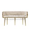 Beige Upholstered Bench