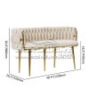 Beige Upholstered Bench