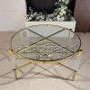 Glass Modern Coffee Table with Clear Acrylic Legs - Image 3