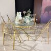 Glass Modern Coffee Table with Clear Acrylic Legs - Image 4