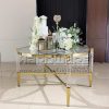 Glass Modern Coffee Table with Clear Acrylic Legs - Image 2