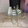 Oval Glass Coffee Table