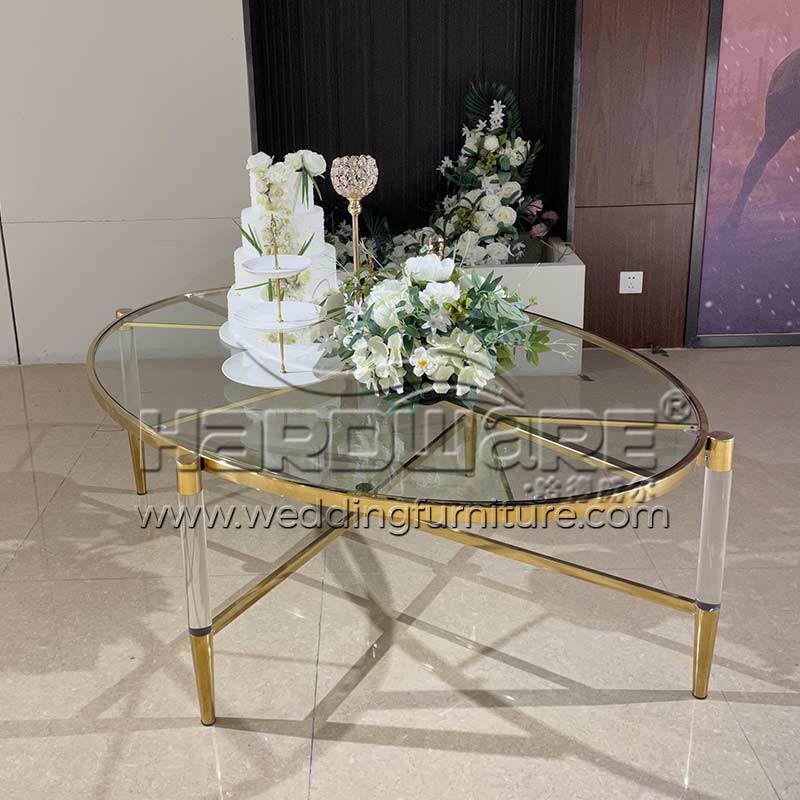 Oval Glass Coffee Table