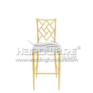 Golden Geometric Bar Stool