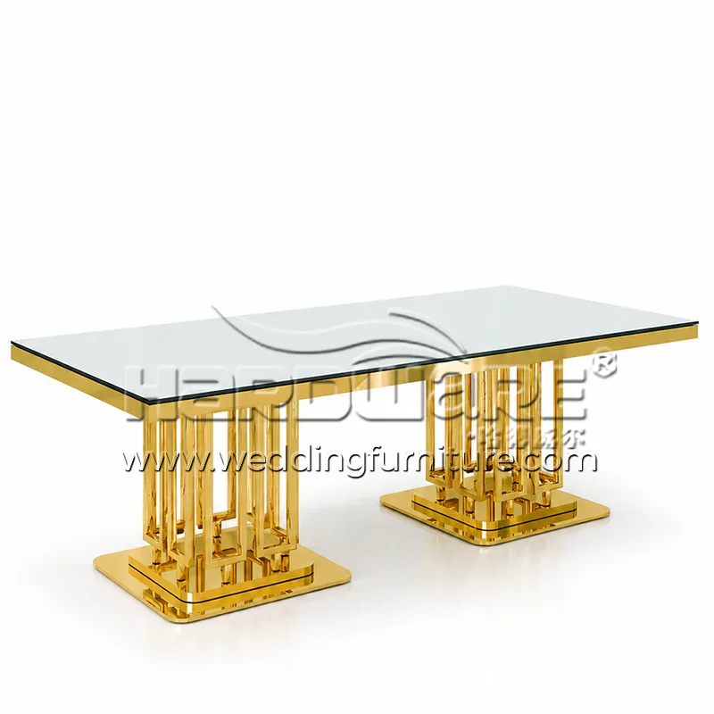 Mirror Glass Banquet Table