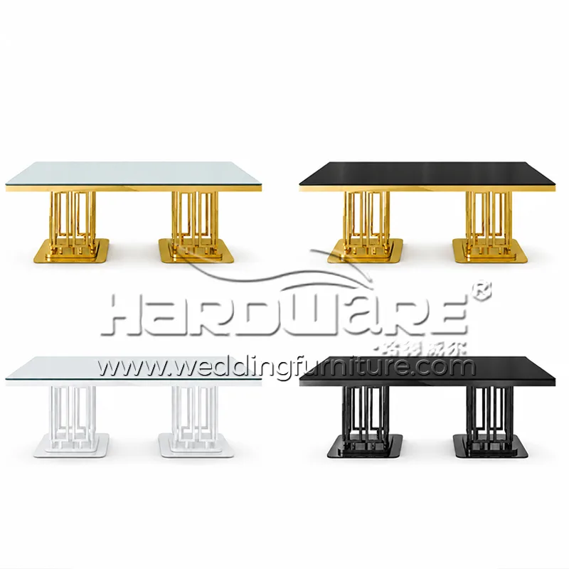 Mirror Glass Banquet Table