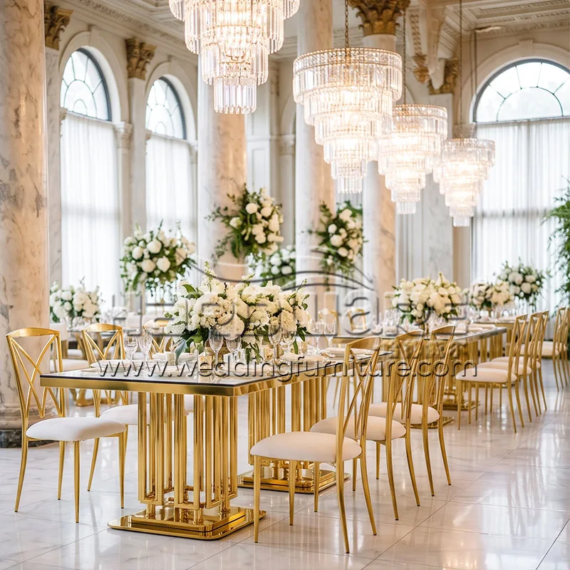 Mirror Glass Banquet Table