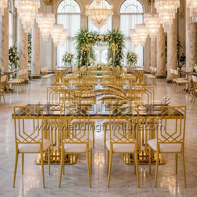 Mirror Glass Banquet Table
