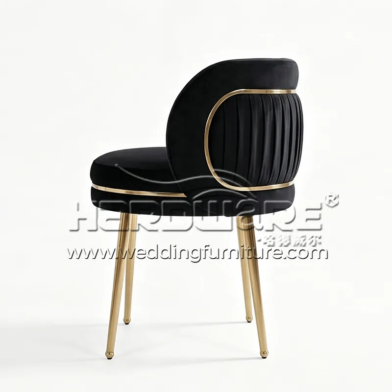 Metal Restaurant Chair Black