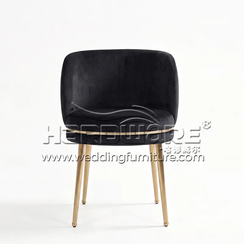 Metal Restaurant Chair Black