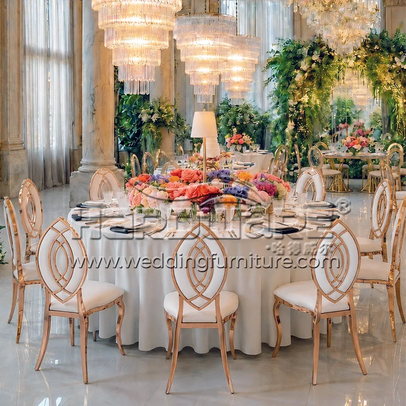 Oval Back Wedding Chair Custom Backrest Design Series - Image 3