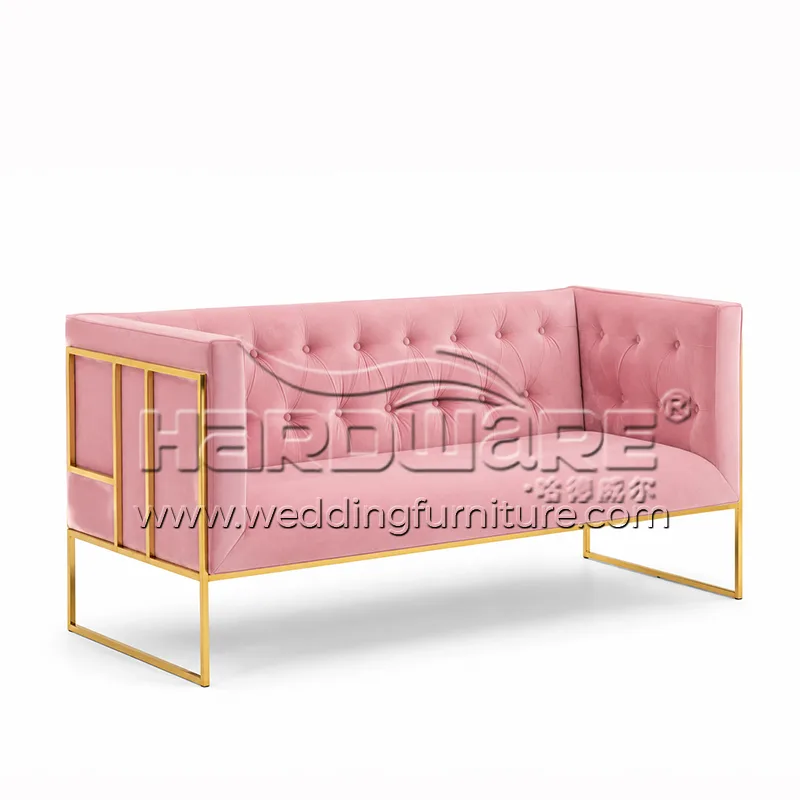Pink Velvet Sofa