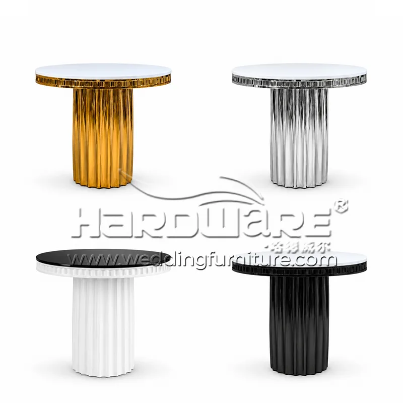 round gold coffee table