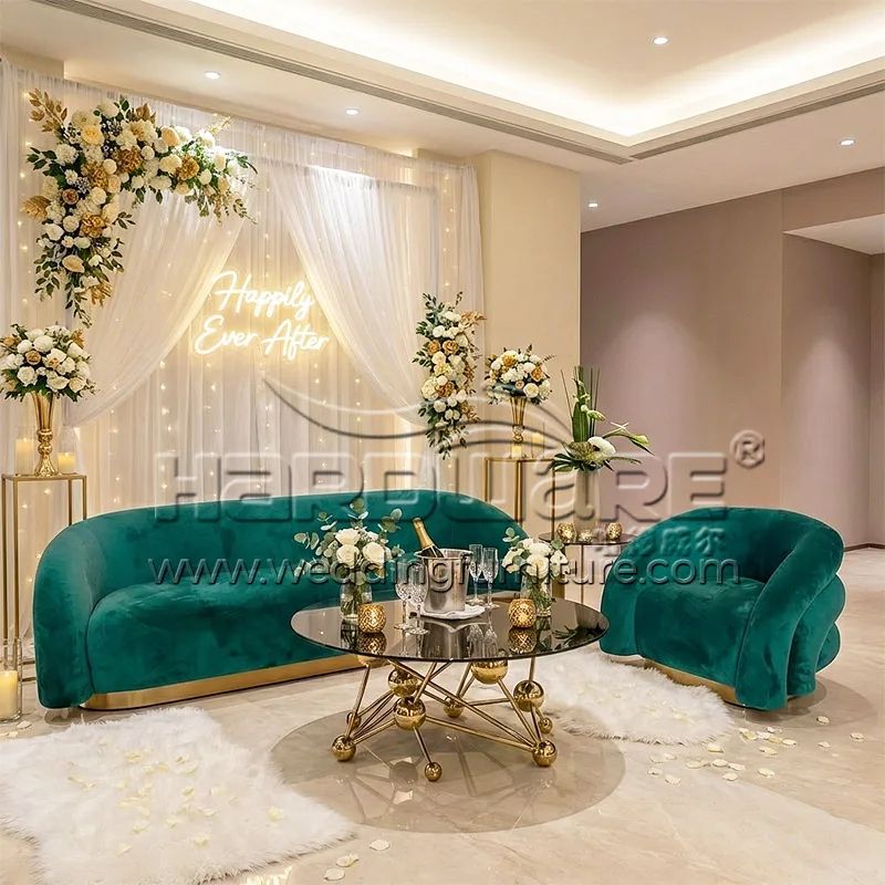 A Structured Wedding Lounge with Selected Furniture