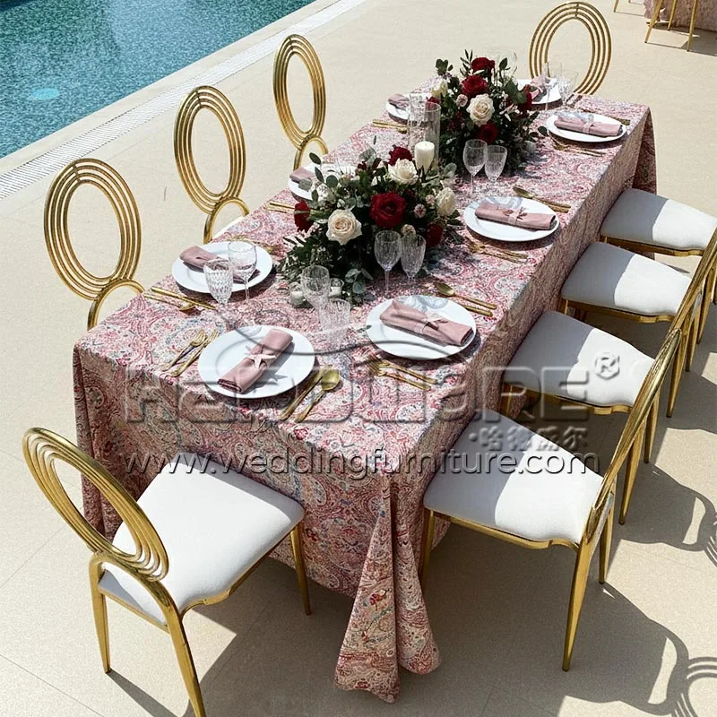 Concentric Oval Backrest Chair for Modern Events