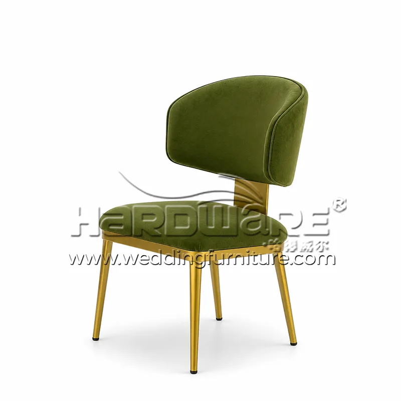 Wingback Dining Chair with Emerald Green Velvet